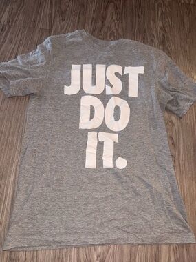 Nike Gray Tee with White Logo